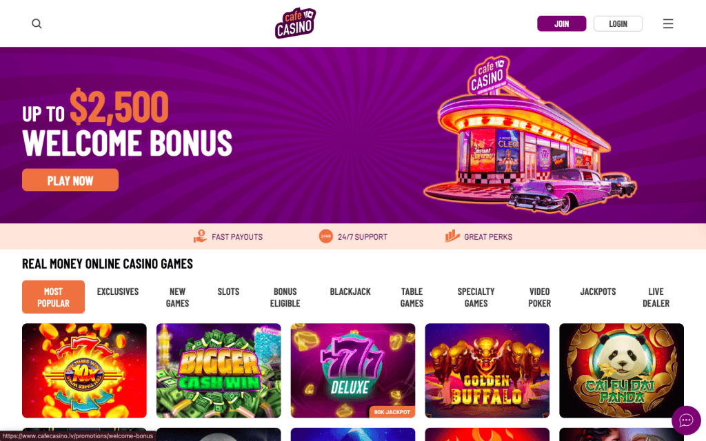 café casino homepage